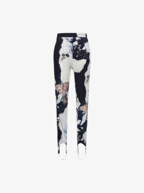 Roberto Cavalli Marble Print Pants