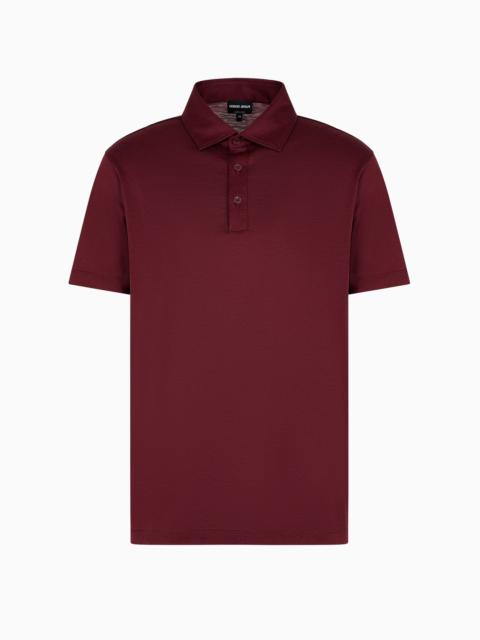 Silk and cotton-mélange jersey polo shirt