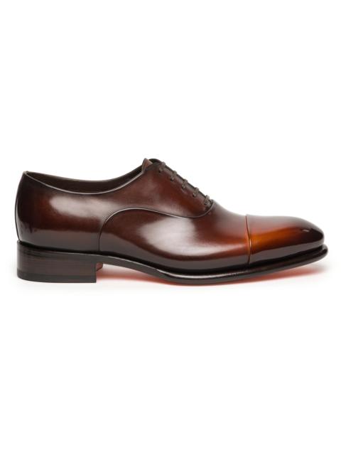 Santoni Men's Carter Cap-Toe Leather Oxfords - Orange