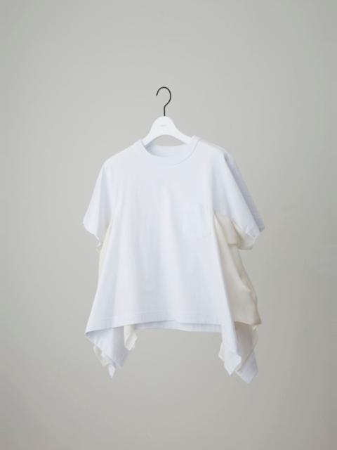 Satin x Cotton Jersey T-Shirt