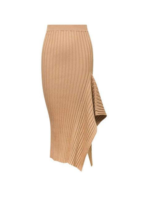 Stella McCartney ribbed asymmetric midi skirt