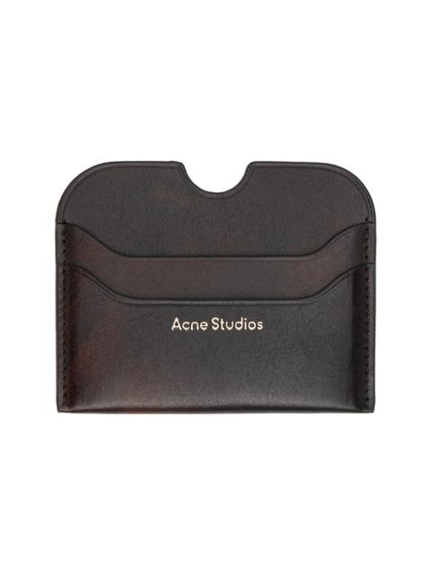 Acne Studios Brown Leather Card Holder