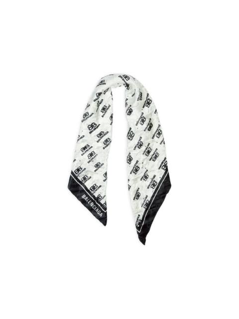 BALENCIAGA Women's Hand Drawn Bb Icon Scarf in White