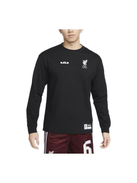 Nike 나이키 x LeBron 제임스 x 리버풀 FC Max90 긴 소매 티 '블랙' FD4025-010