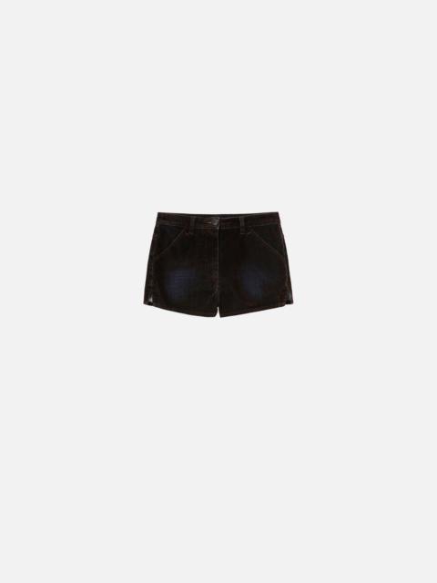 PINKO SLIM-FIT FLOCKED DENIM SHORTS