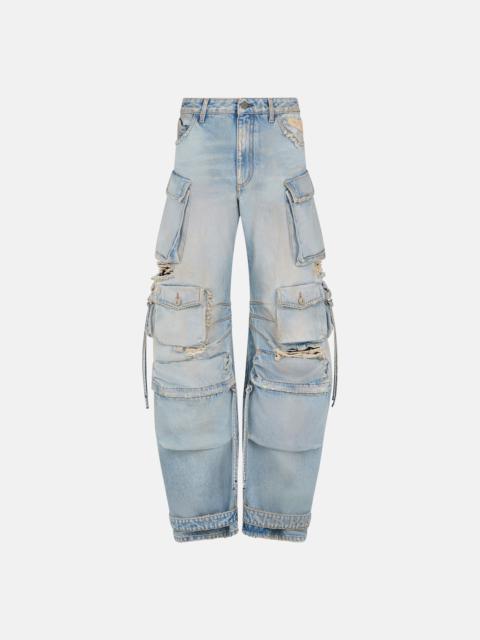 THE ATTICO ''FERN'' FADED LIGHT BLUE LONG PANTS