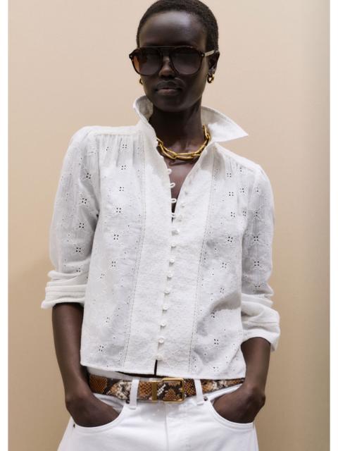ME+EM Broderie Crop Blouse