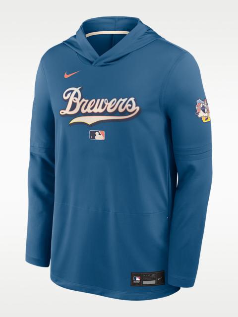 Nike Milwaukee Brewers City Connect Men's Nike Dri-FIT MLB Long-Sleeve Hooded Top
