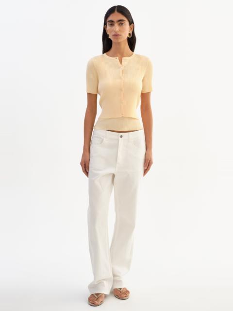 LAMARQUE MAEVA | Shimmery Rib Knit Cropped Cardigan