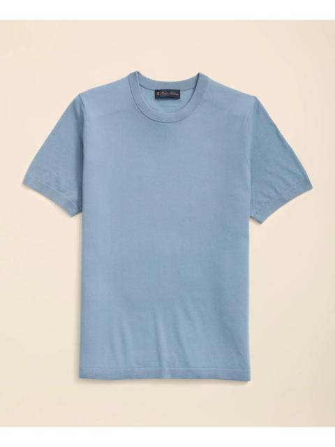 Brooks Brothers Lightweight Luxe All-Season Sweater, Short Sleeve Crewneck