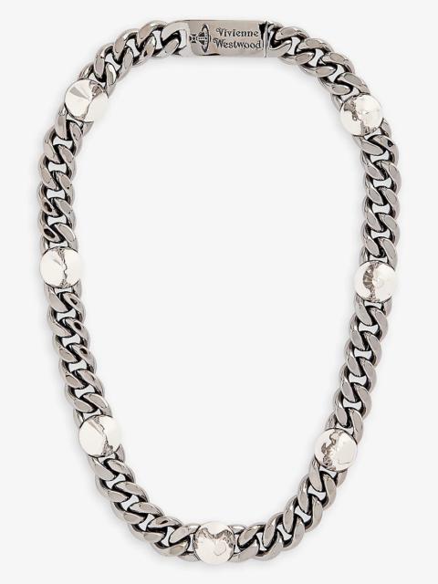 Vivienne Westwood Elettra stud-embellished brass necklace