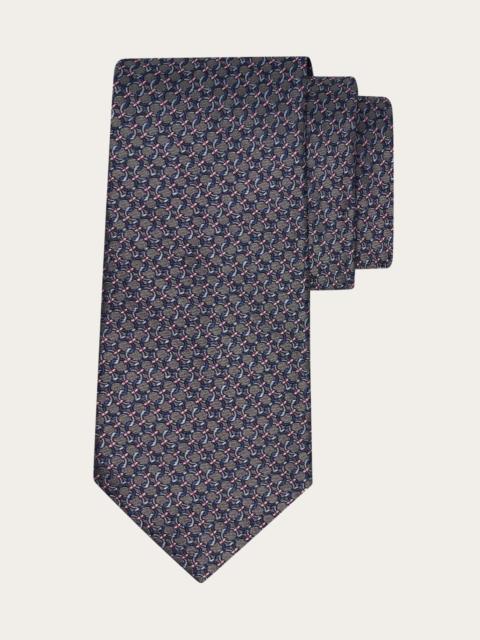 FERRAGAMO Gancini silk jacquard tie