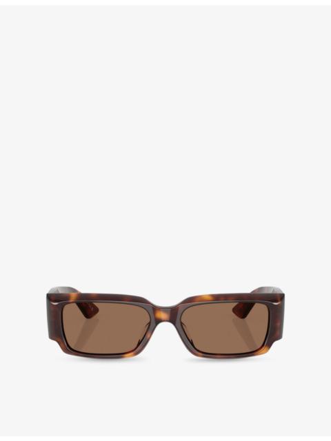 Oliver Peoples OV5583SU 1995 Rectangle-Frame Tortoiseshell Acetate Sunglasses