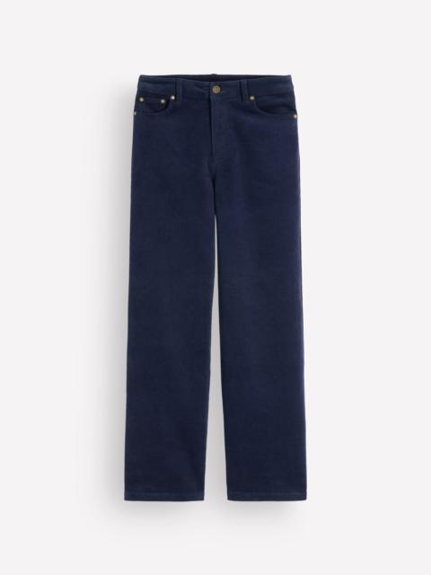BODEN 5-Pocket Cord Column Jeans-Navy