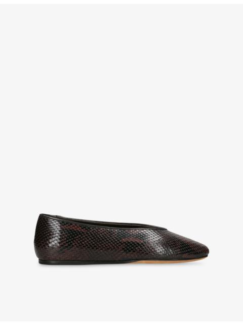 LE MONDE BÉRYL Classic Regency Leather Ballet Flats