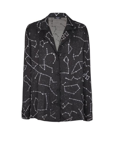 Balmain Pyjama shirt with Constellation rhinestones