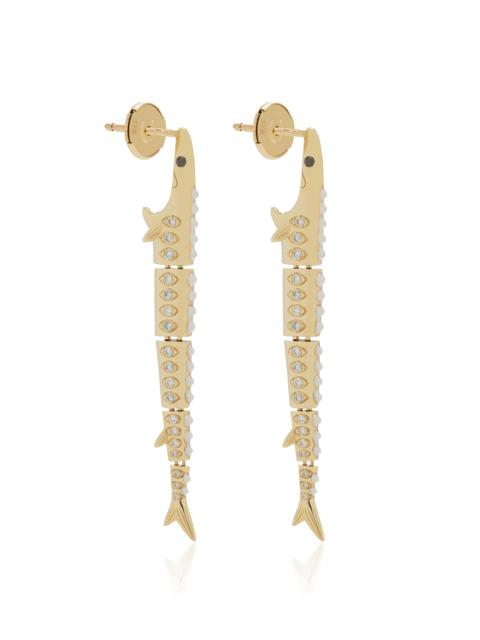 Yvonne Léon Marlin Yellow Gold Diamond Earring gold