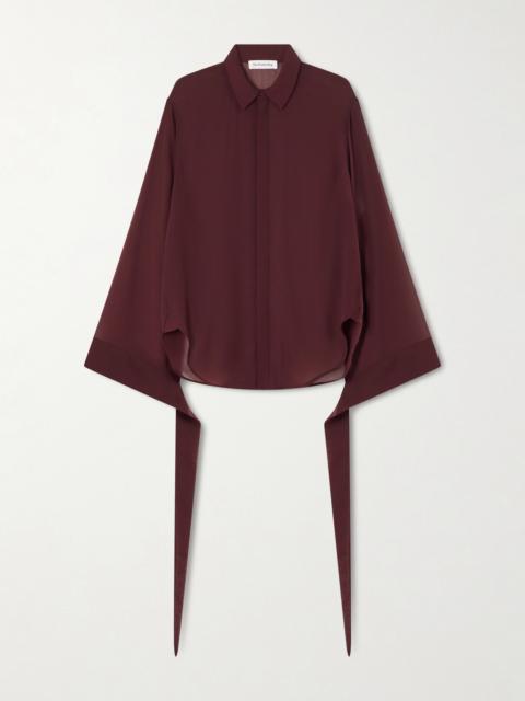 The Frankie Shop Verlin Tie-detailed Chiffon Shirt