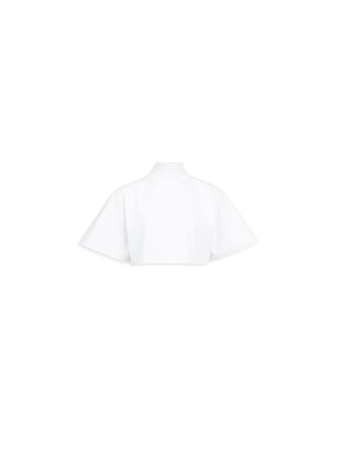 Alaïa CROPPED COTTON JERSEY T-SHIRT