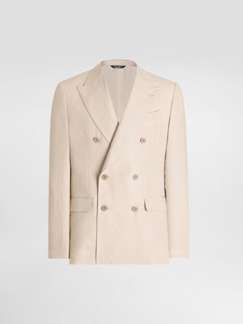 Dolce & Gabbana Double-breasted linen fabric jacket