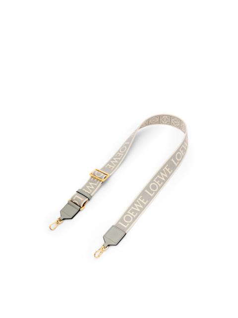 Loewe Anagram strap in jacquard and calfskin