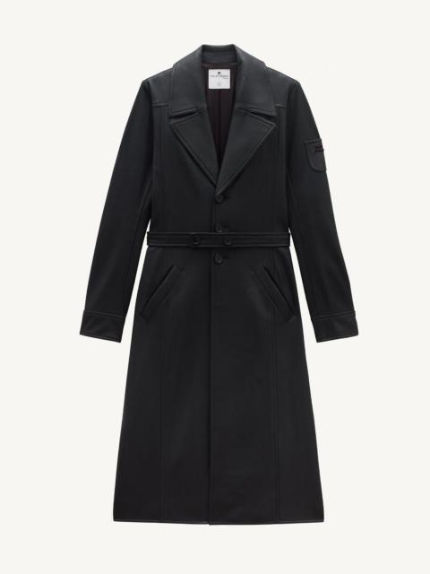 courrèges LEATHER TRENCH COAT