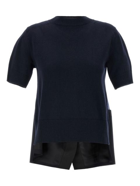 sacai patchwork short-sleeved T-shirt