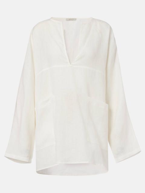ASCENO Oversized linen top