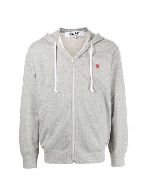 Comme des Garçons PLAY heart patch zip-up hoodie