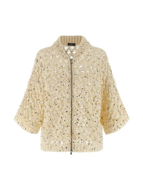 PESERICO Sequin mesh cardigan