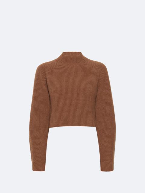 LAPOINTE Cashmere Silk Cropped Raglan Sweater