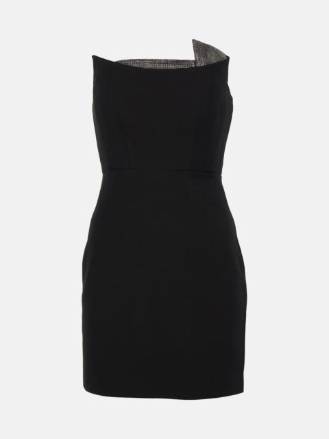 ROLAND MOURET Strapless wool and silk minidress