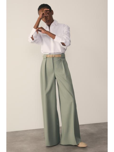 THE FOLD Clever Wool Blend Lyon Palazzo Trousers