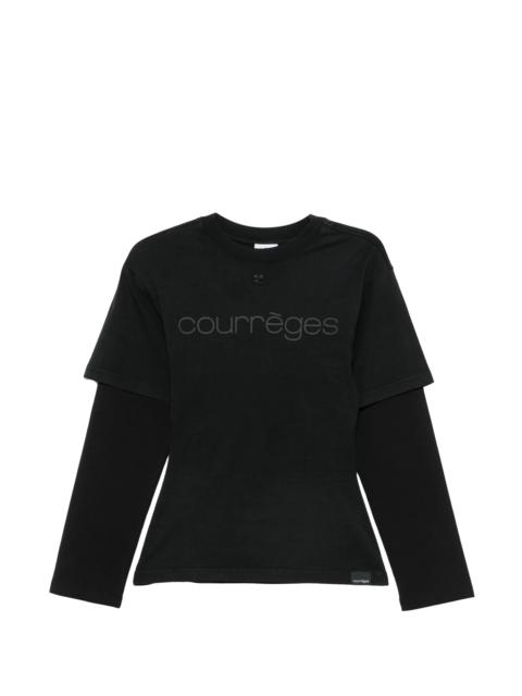 courrèges Courrèges Logo-embroidered Layered T-shirt