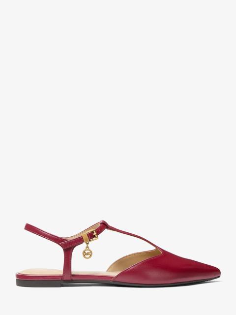 MICHAEL KORS Cherie Flex Leather Flat