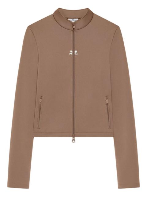 courrèges zip-up cropped jacket