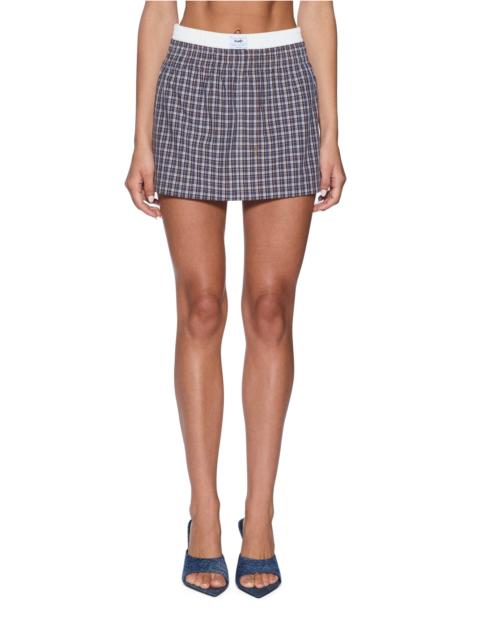 Ksubi BOXER MINI SKIRT WHITE PLAID