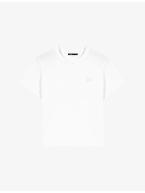 maje Embroidered-Logo Short-Sleeve Cotton T-Shirt