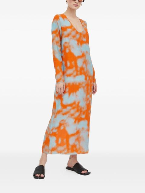 SAMSØE SAMSØE long-sleeves split midi dress