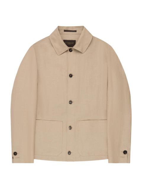 SLOWEAR Men's Wool-Linen Button-Front Chore Jacket - Light Beige