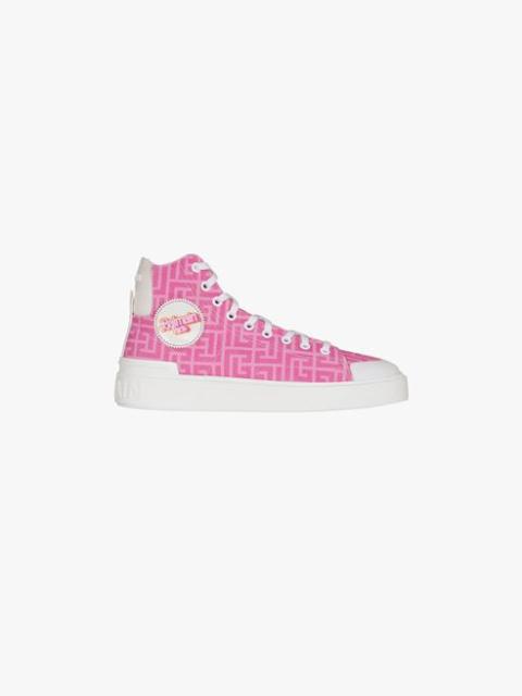 Balmain Balmain x Barbie - Pink canvas high-top B-Court sneakers