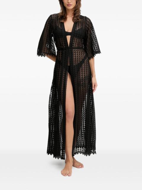 MELISSA ODABASH Tali laced belted kaftan