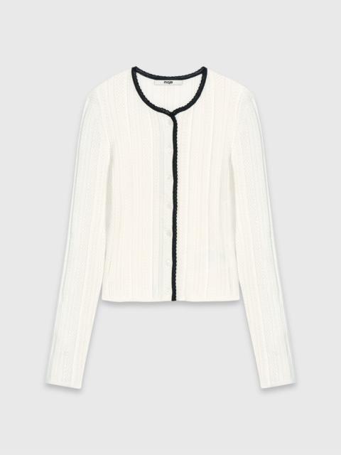 maje Pointelle knit twinset