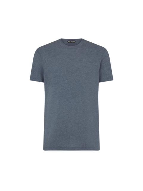 TOM FORD COTTON BLEND MELANGE CREW NECK T-SHIRT