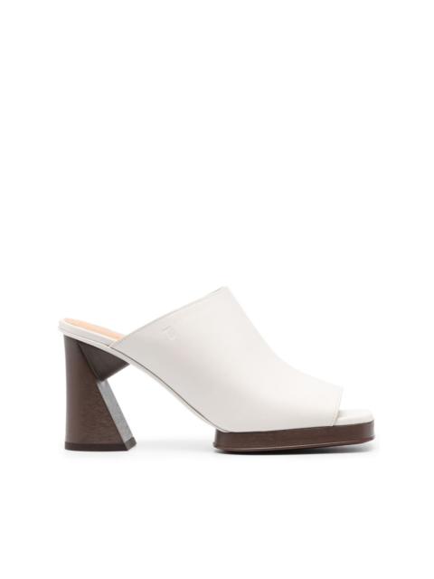 Tod's 95mm sculpted-heel leather mules