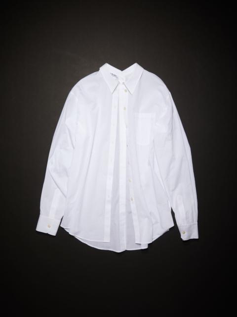 Striped button-up shirt - White