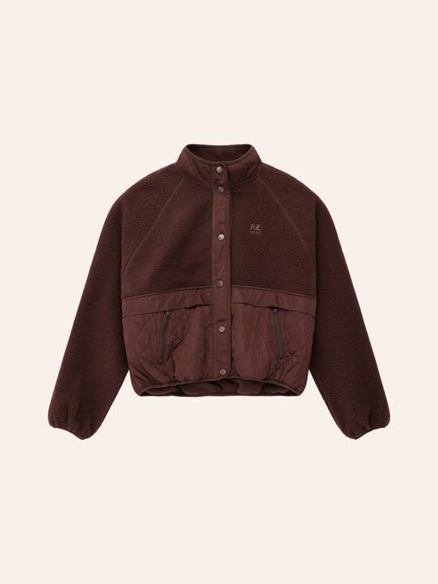 P.E NATION TECHNIQUE QUILT JACKET IN MAHOGANY