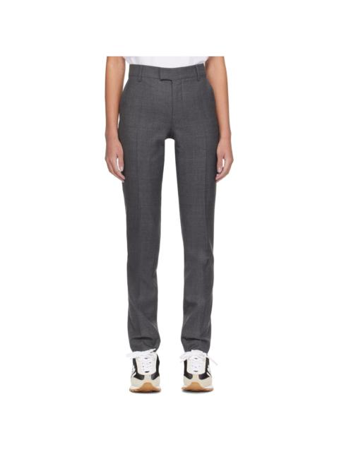 Gray Creased Trousers