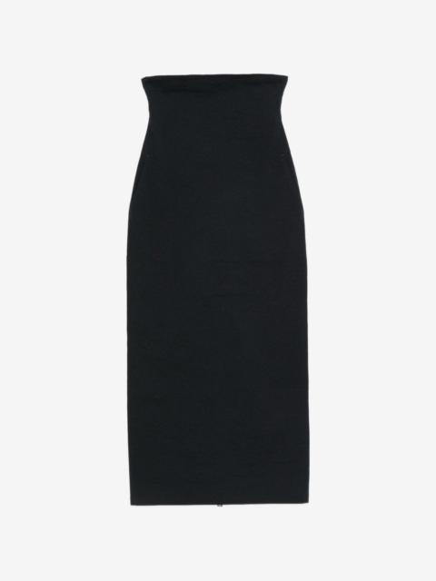 ISSEY MIYAKE high-waisted zip-back midi skirt