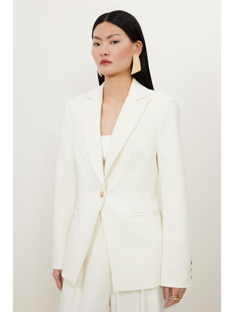 KAREN MILLEN Tall Compact Stretch Single Breasted Tailored Blazer